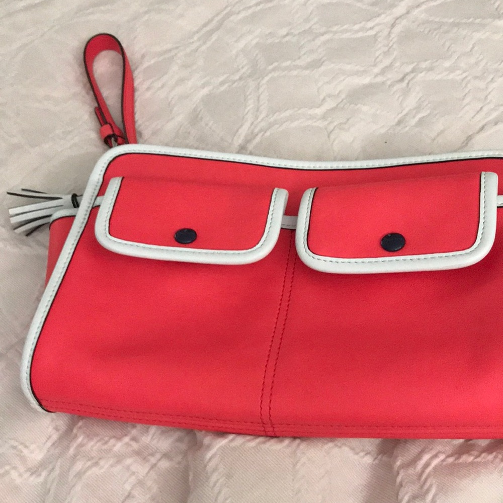 Coach two toned large clutch